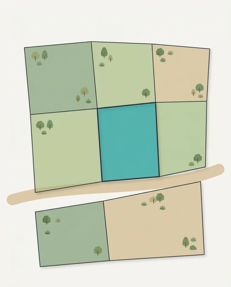 Illustration d’un plan cadastral avec une parcelle mise en évidence